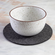 Round Felt Trivet, Charcoal