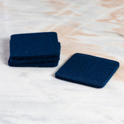 Square Felt Coaster, Set of 4, Marine