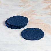 Round Felt Coaster, Set of 4, Marine