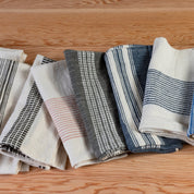 Aden Napkins, Grey with Natural, Set of 4