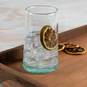 Recycled Tall Cone Glass, Clear, Set of 4
