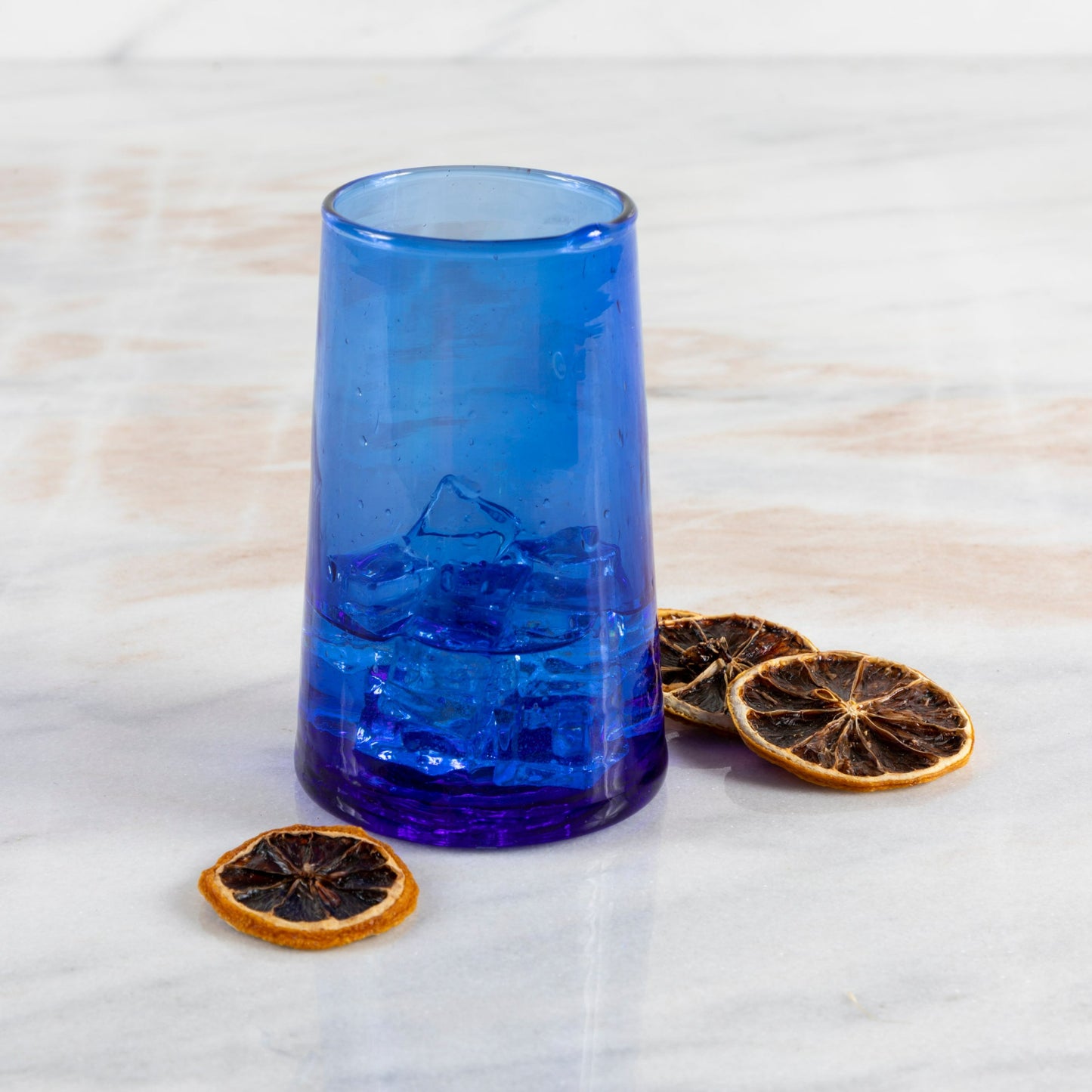 Recycled Tall Cone Glass, Blue