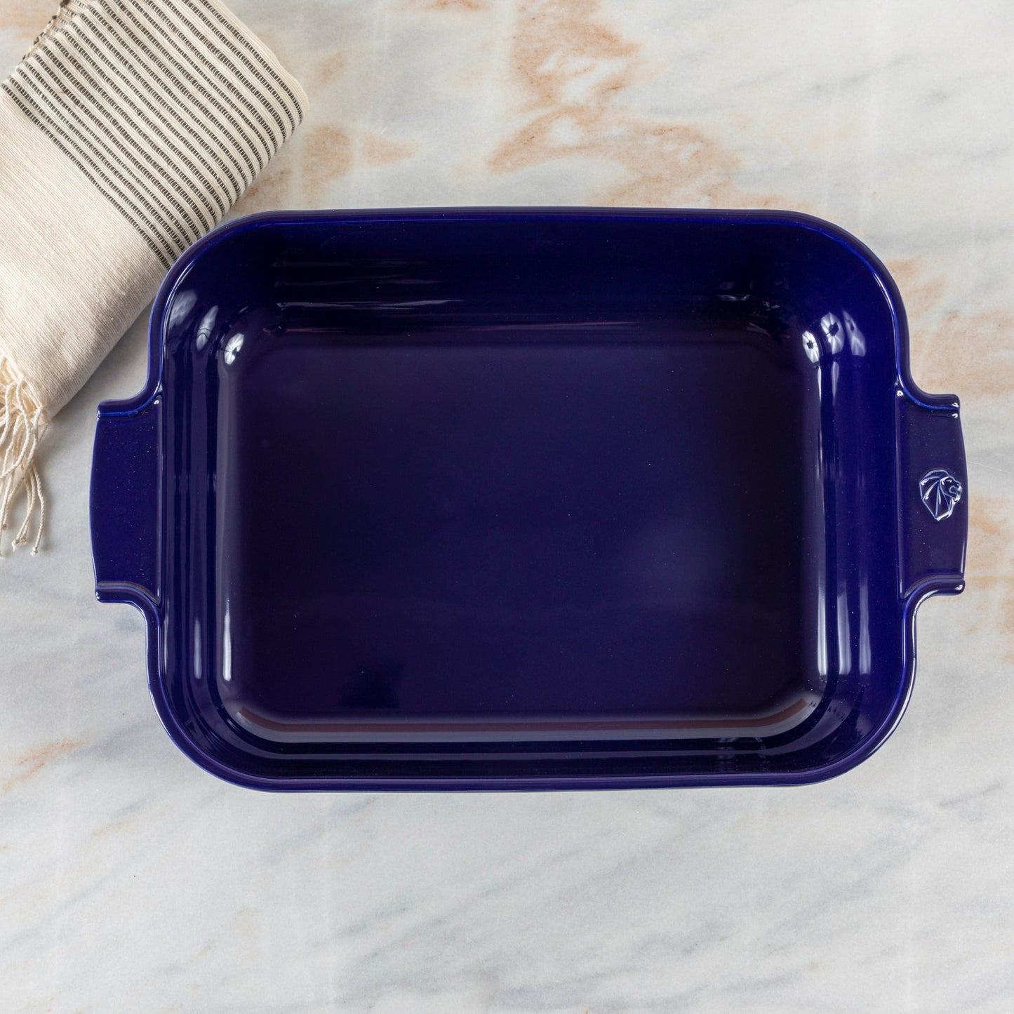 Peugeot Appolia Ceramic 16" Rectangular Baker, Deep Blue