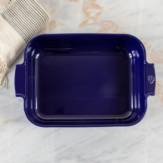 Peugeot Appolia Ceramic 16" Rectangular Baker, Deep Blue