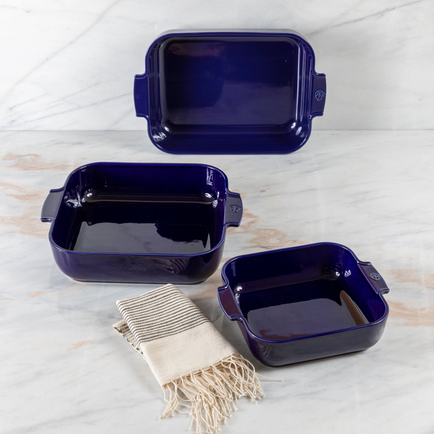 Peugeot Appolia Ceramic 11" Square Baker, Deep Blue