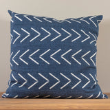 Alpaca Square Pillow, Navy with Chevrons