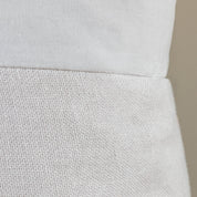 Velvet & Linen Square Pillow, Pearl Grey
