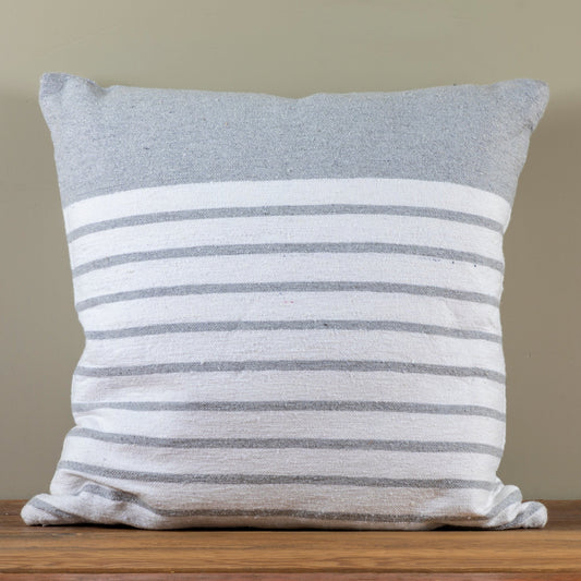 Cotton & Linen Square Pillow, Sailor Stripe