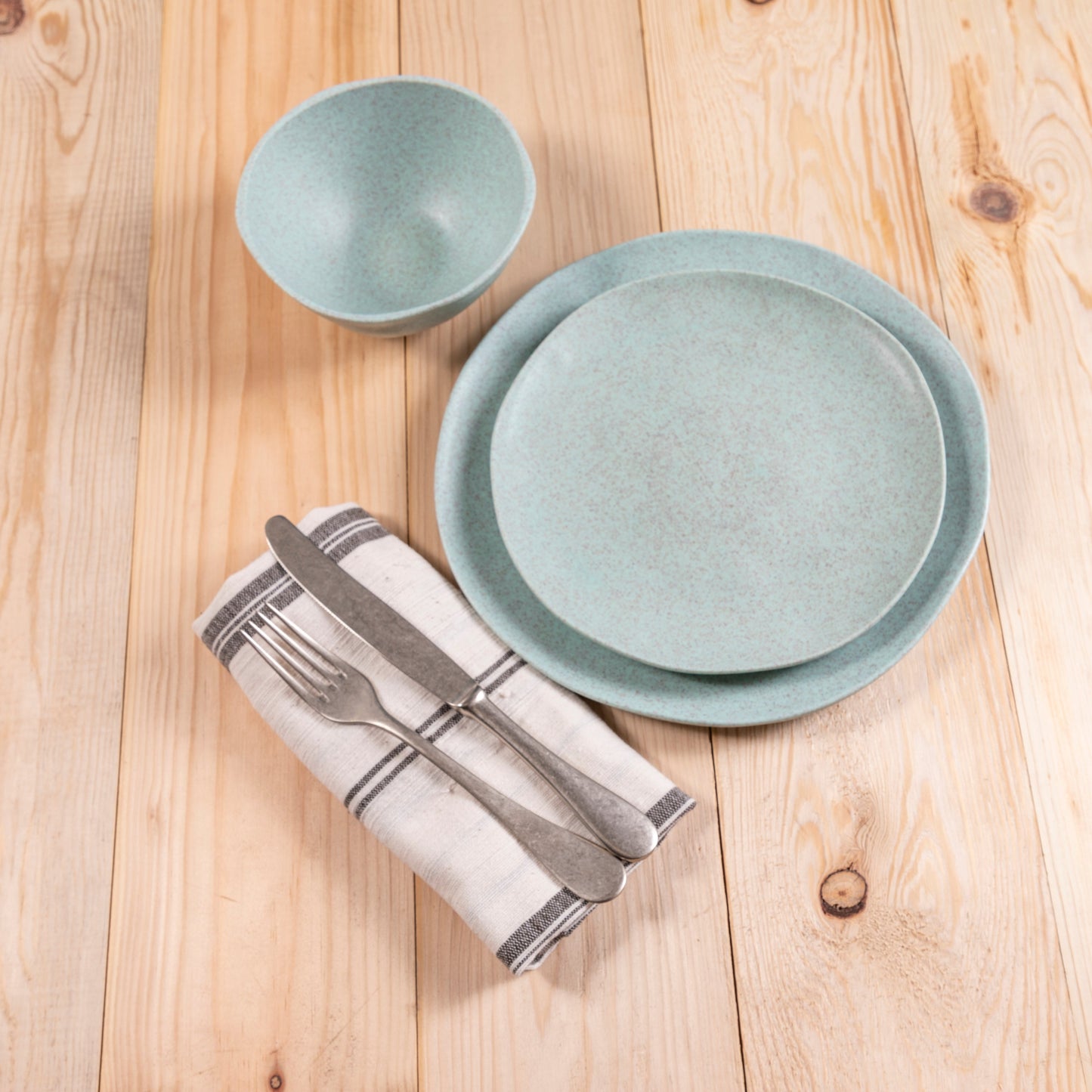 Al Fresco Organic Dinner Plate, Sage Green, Set of 4