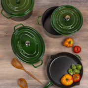 Staub Round Cocotte, 5.5qt, Basil