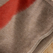 Siempre Blanket, Sand with Red Stripe