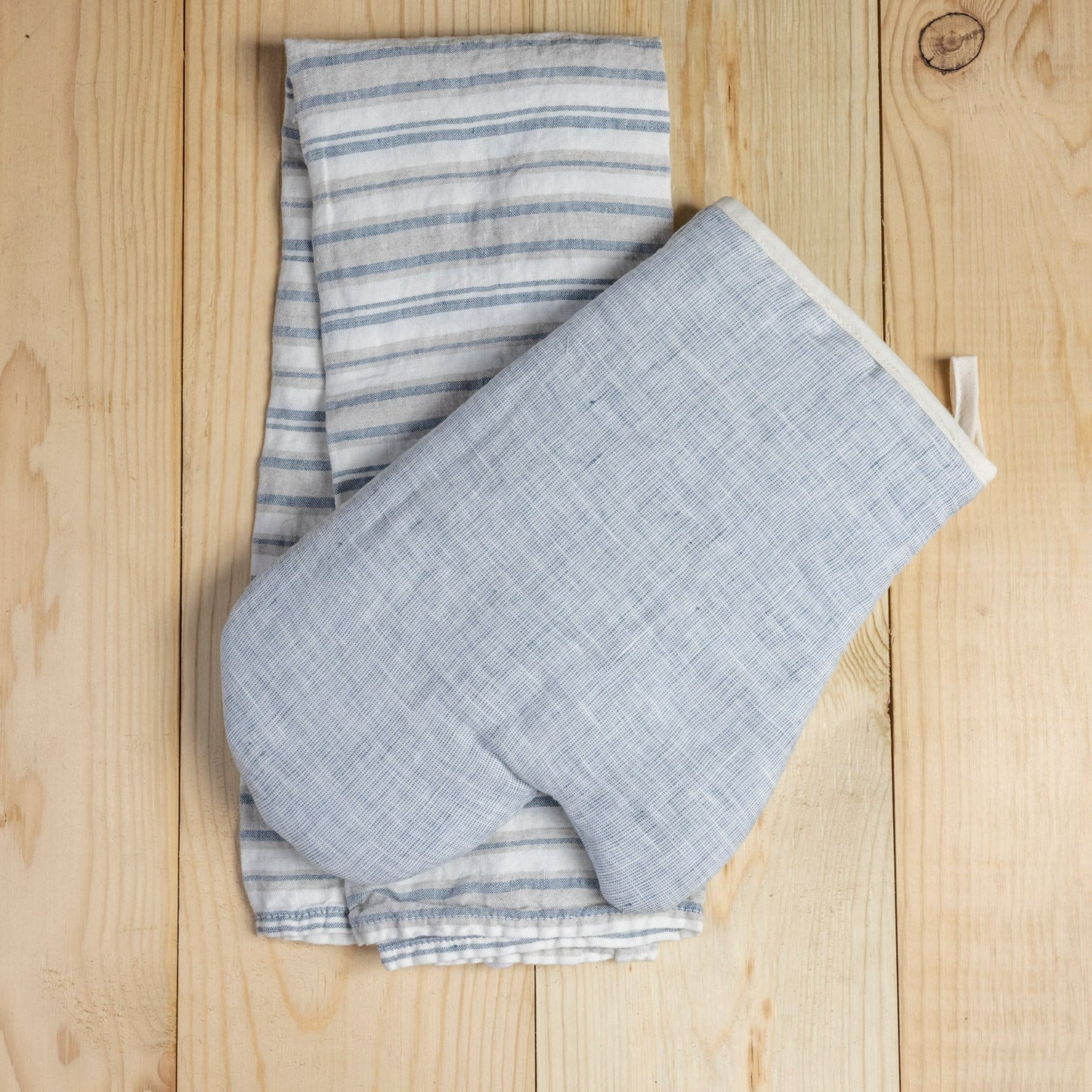 Carmela Kitchen Towel, Blue Stripe