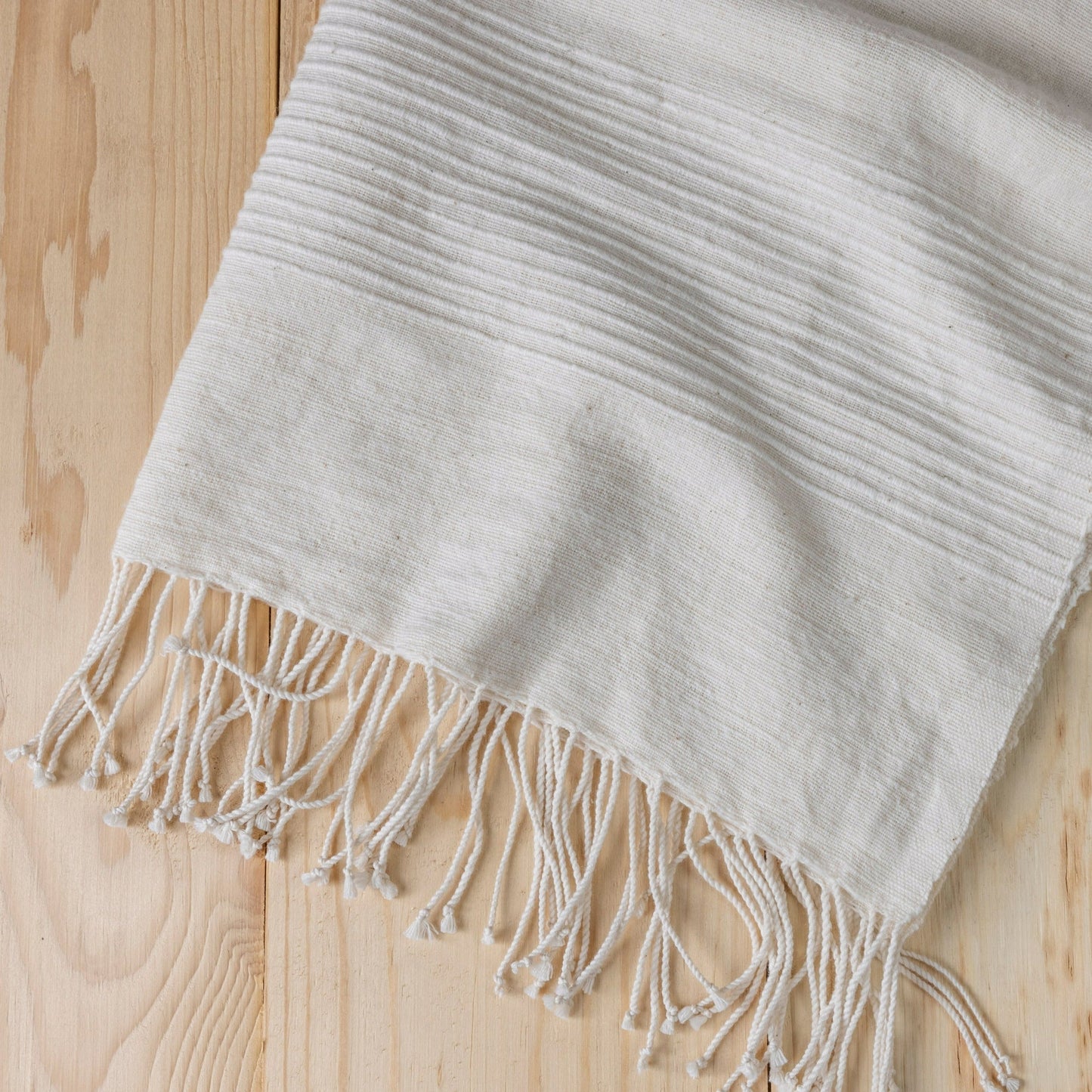 Riviera Striped Cotton Hand Towel, Natural