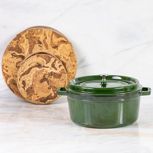 Staub Round Cocotte, 5.5qt, Basil
