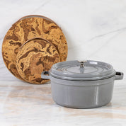 Staub Round Cocotte, 5.5qt, Graphite Grey