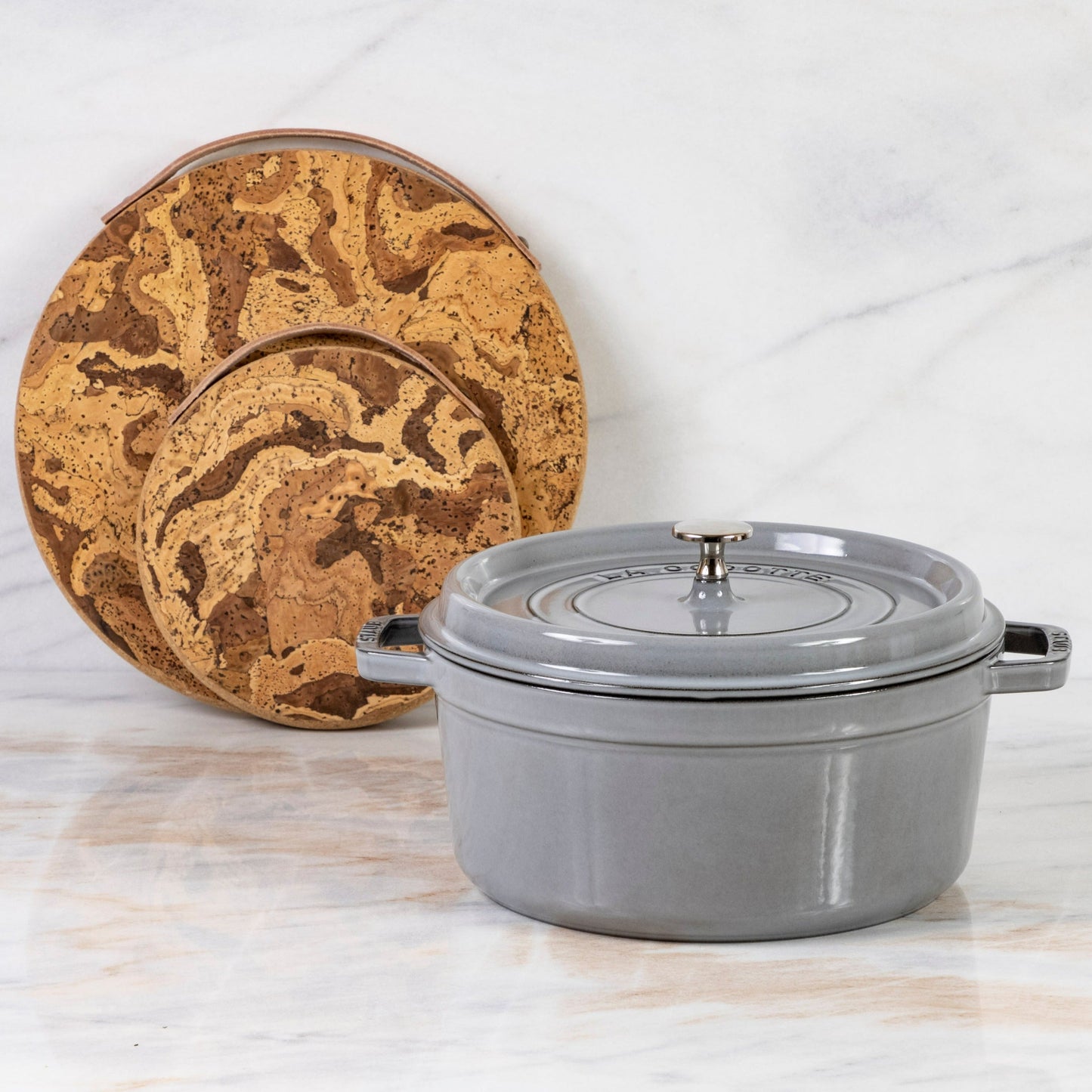 Staub Round Cocotte, 5.5qt, Graphite Grey