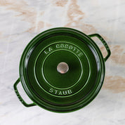 Staub Round Cocotte, 5.5qt, Basil
