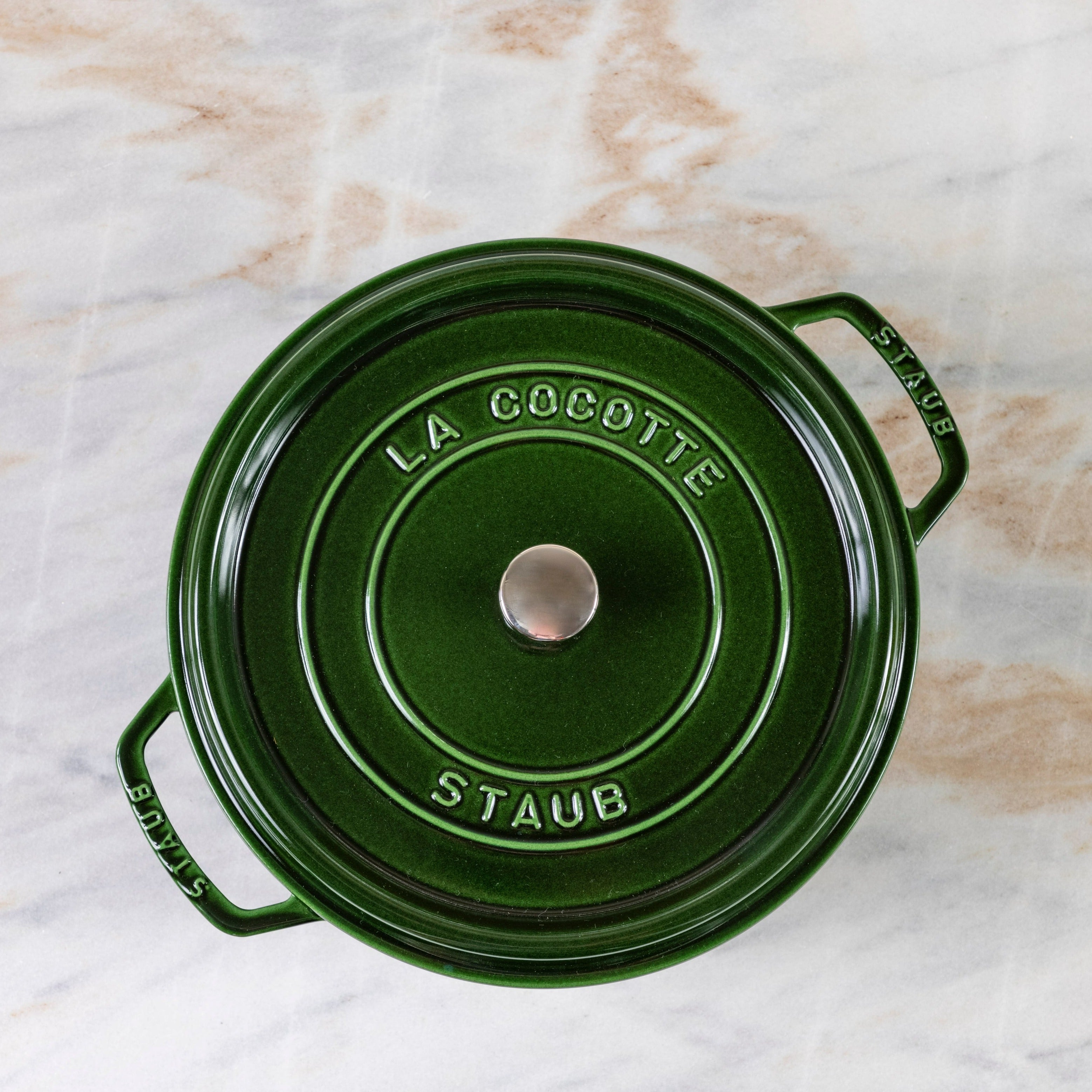 Staub Round Cocotte, 5.5qt, Basil