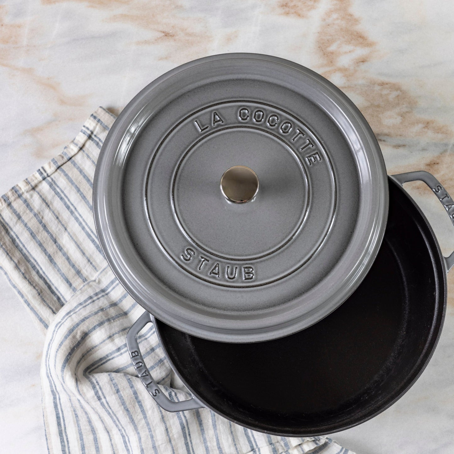 Carmela Kitchen Towel, Blue Stripe