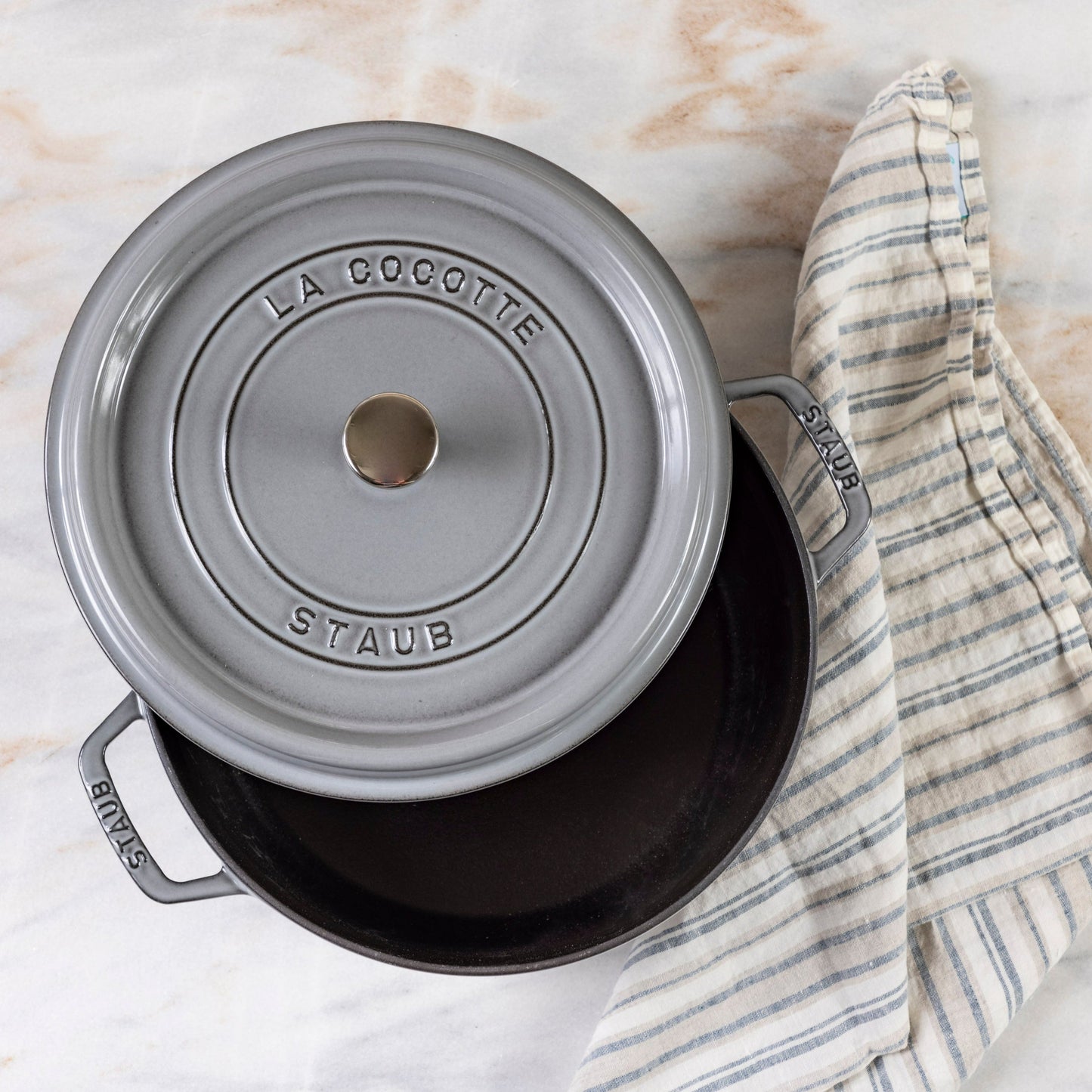 Carmela Kitchen Towel, Blue Stripe