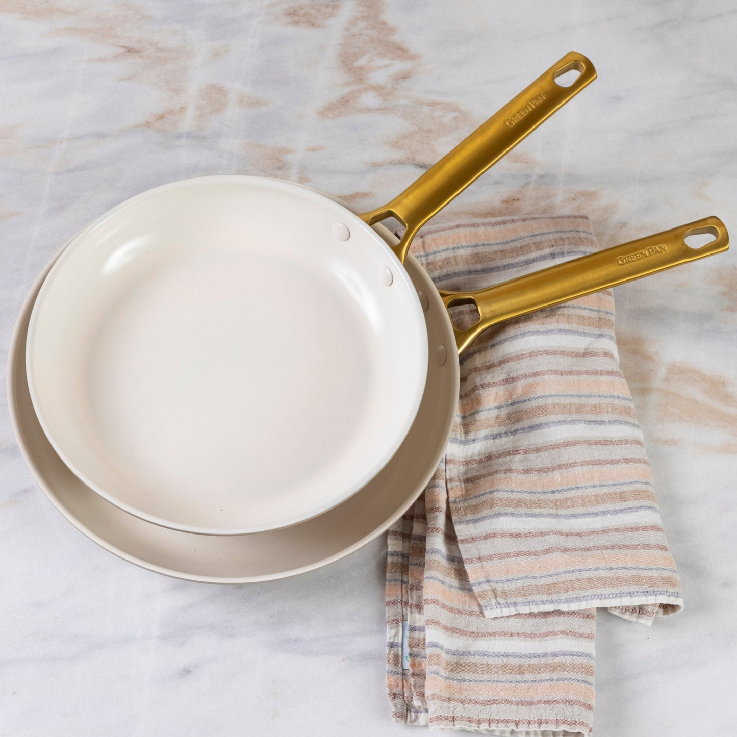 Reserve Cookware 2 Piece Frypan Set, Taupe