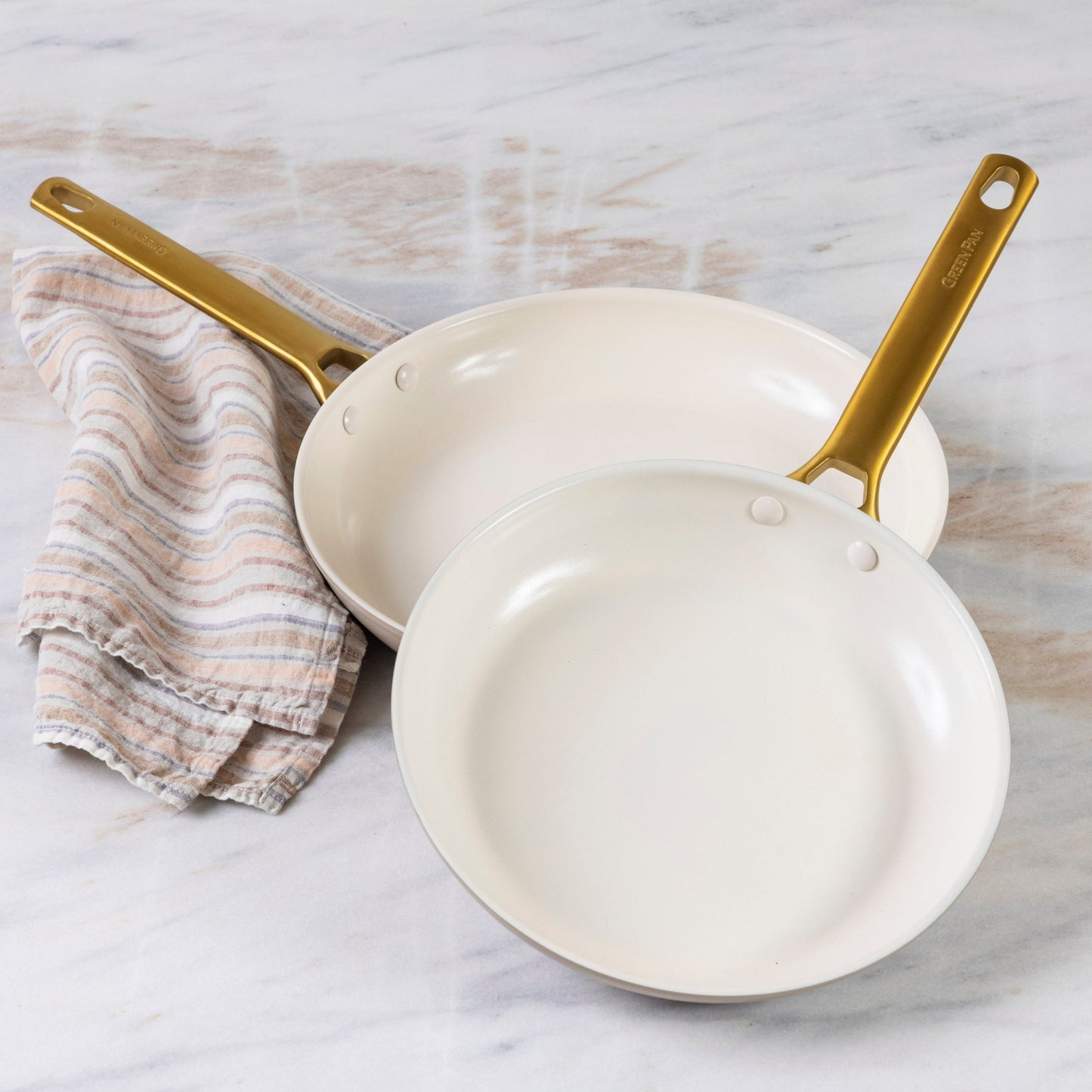 Reserve Cookware 2 Piece Frypan Set, Taupe