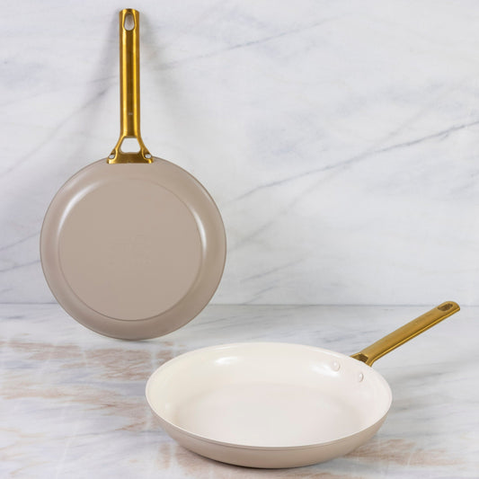 Reserve Cookware 2 Piece Frypan Set, Taupe