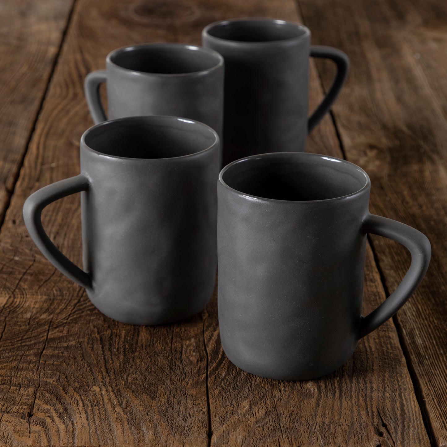 Tam Stoneware Mug, Slate, Set of 4