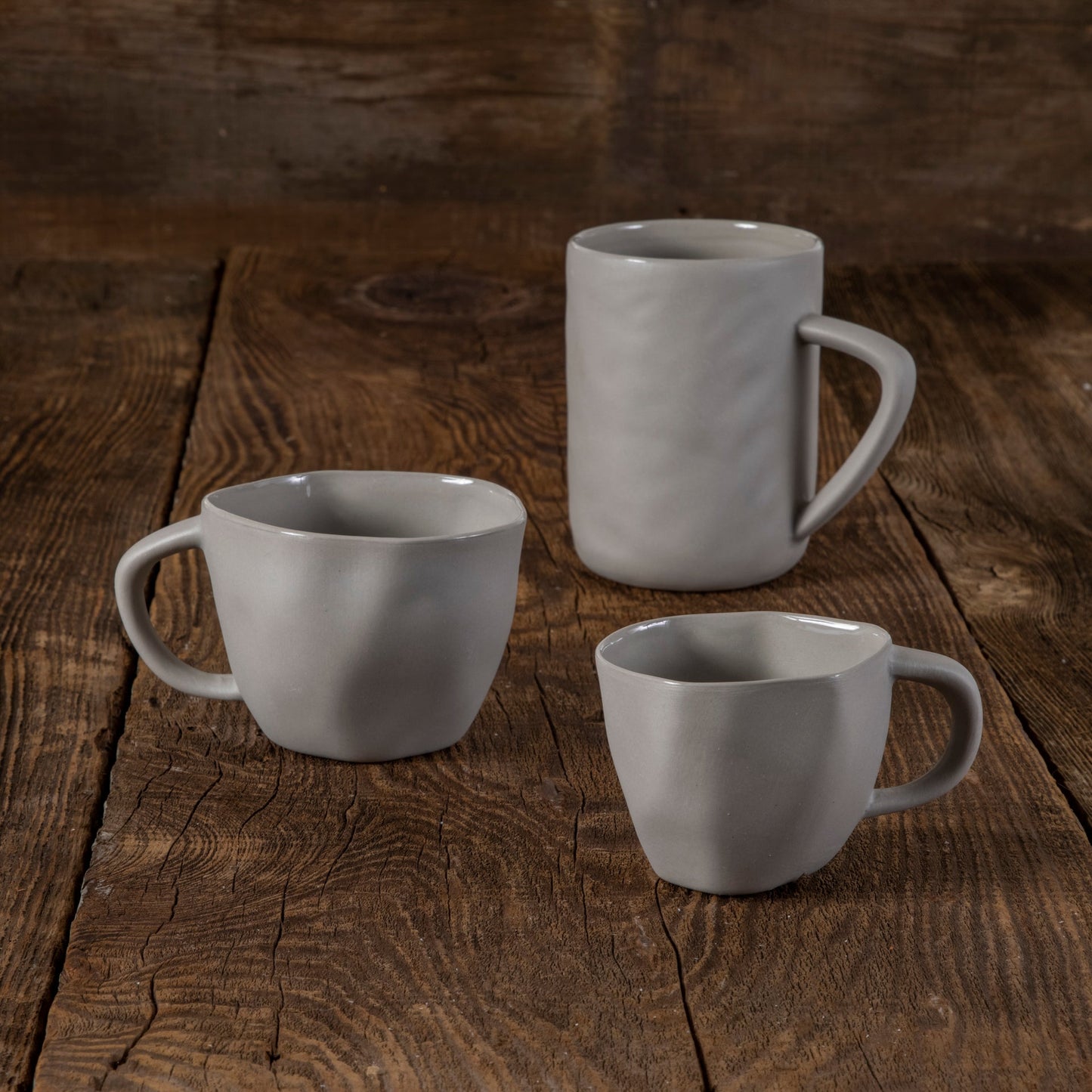 Tam Stoneware Mug, Sterling, Set of 4