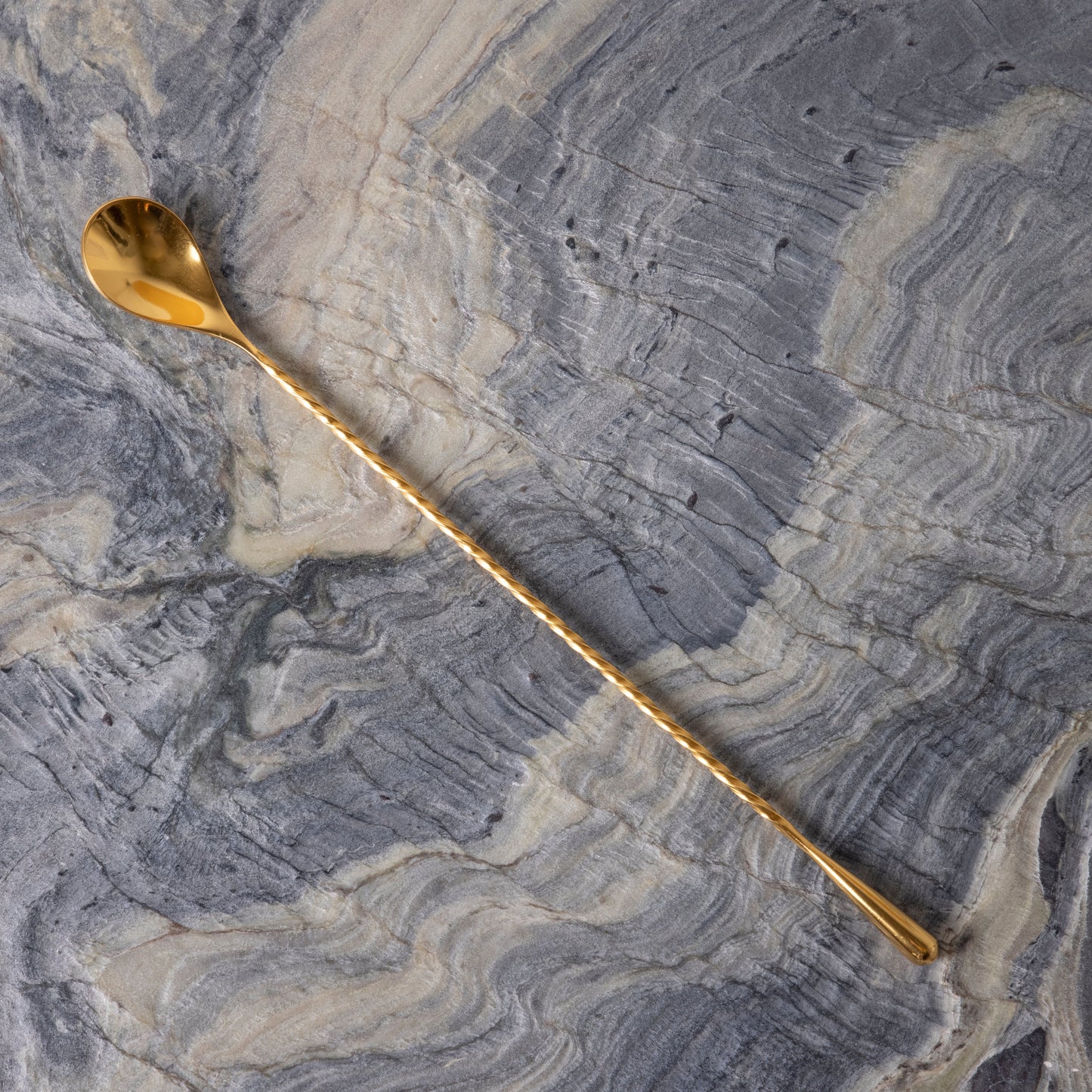 Japanese Style Tear Drop Bar Spoon, Gold