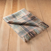 Lambswool Blanket in Seagrass Cottage Check