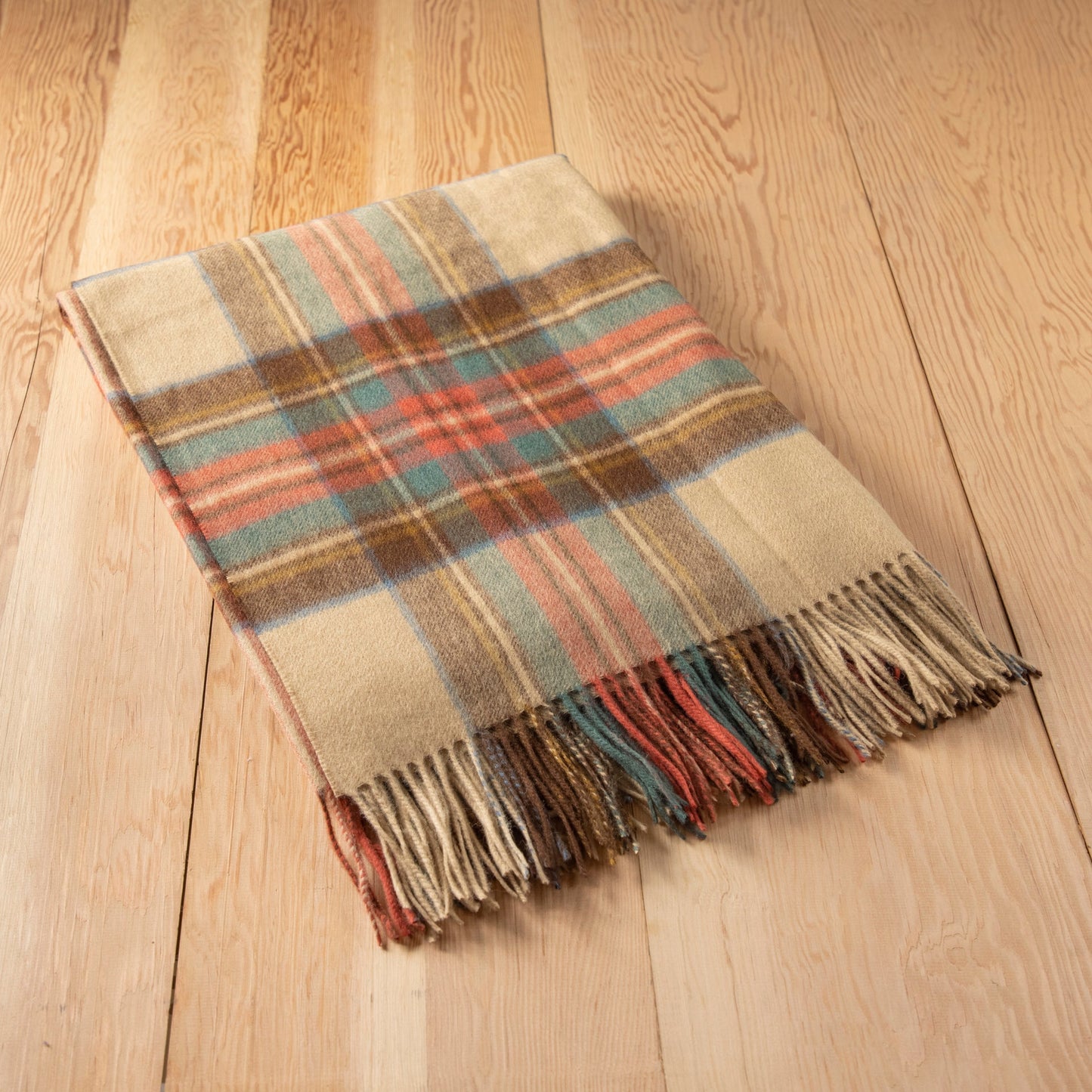 Lambswool Blanket in Stewart Dress Antique Tartan