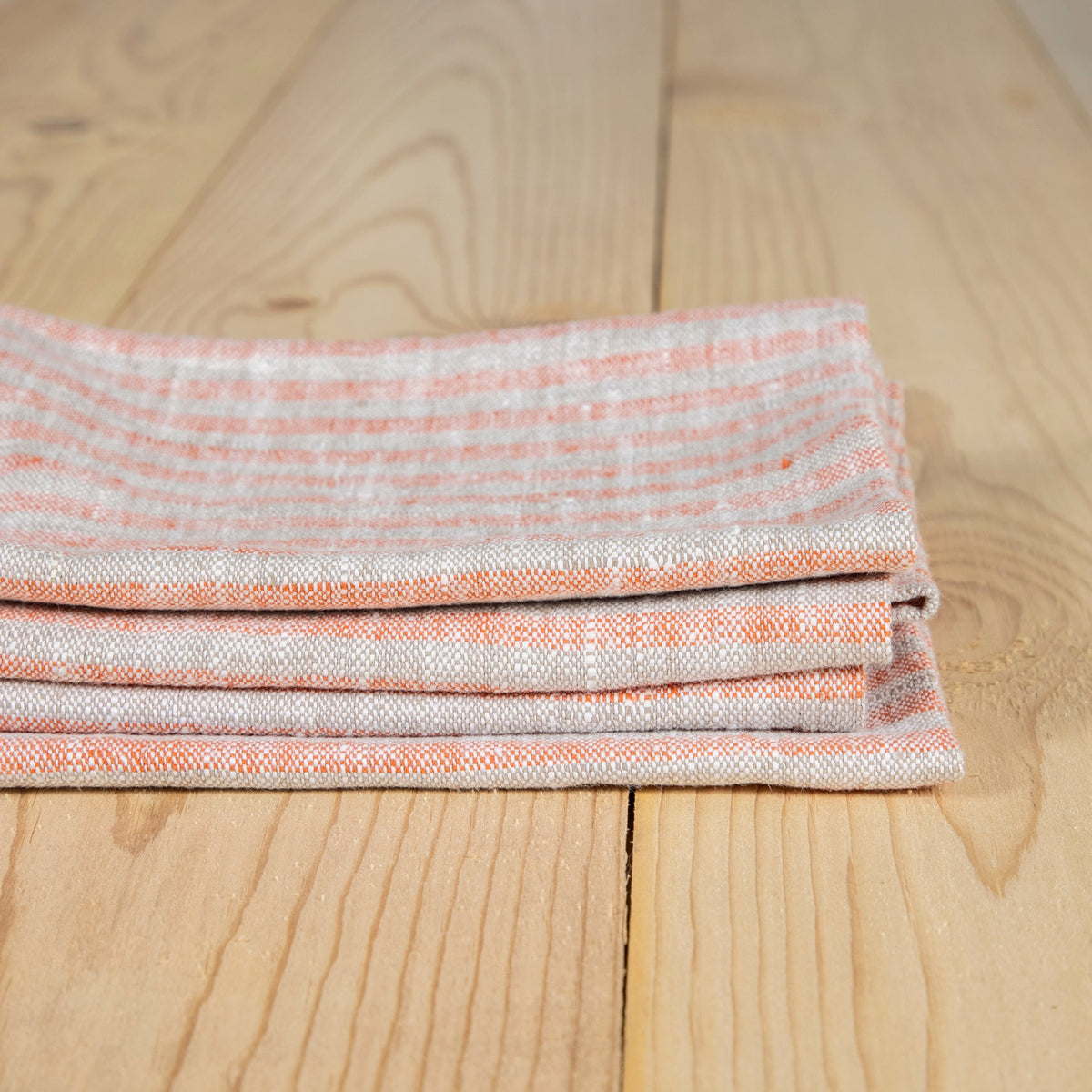 Brittany Napkin, Brick and Natural, Set of 4