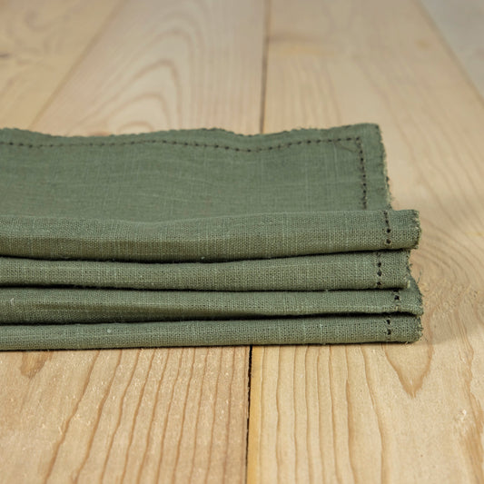 Hudson Napkins, Set of 4, Olive