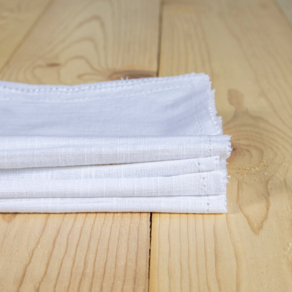 Hudson Napkins Set of 4, White