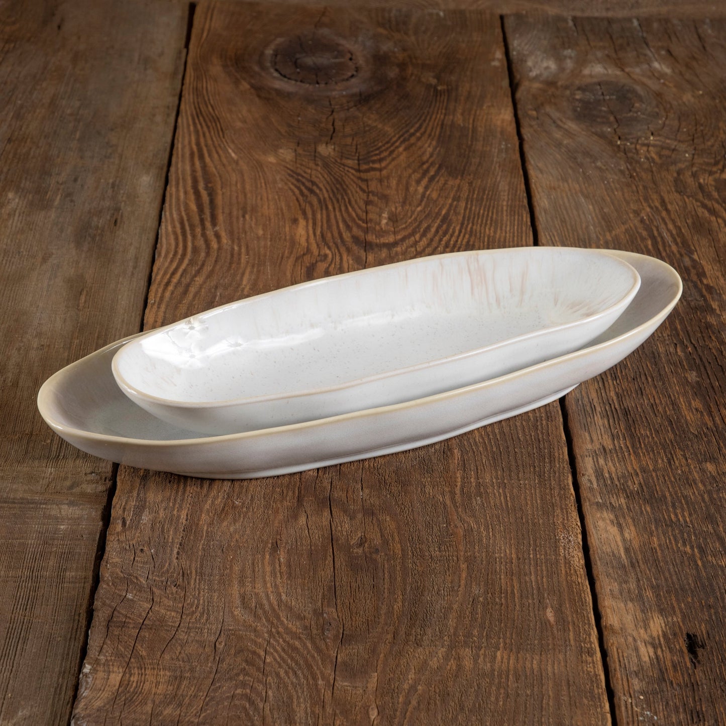 Eivissa Reactive Glaze Oval Platter, Small