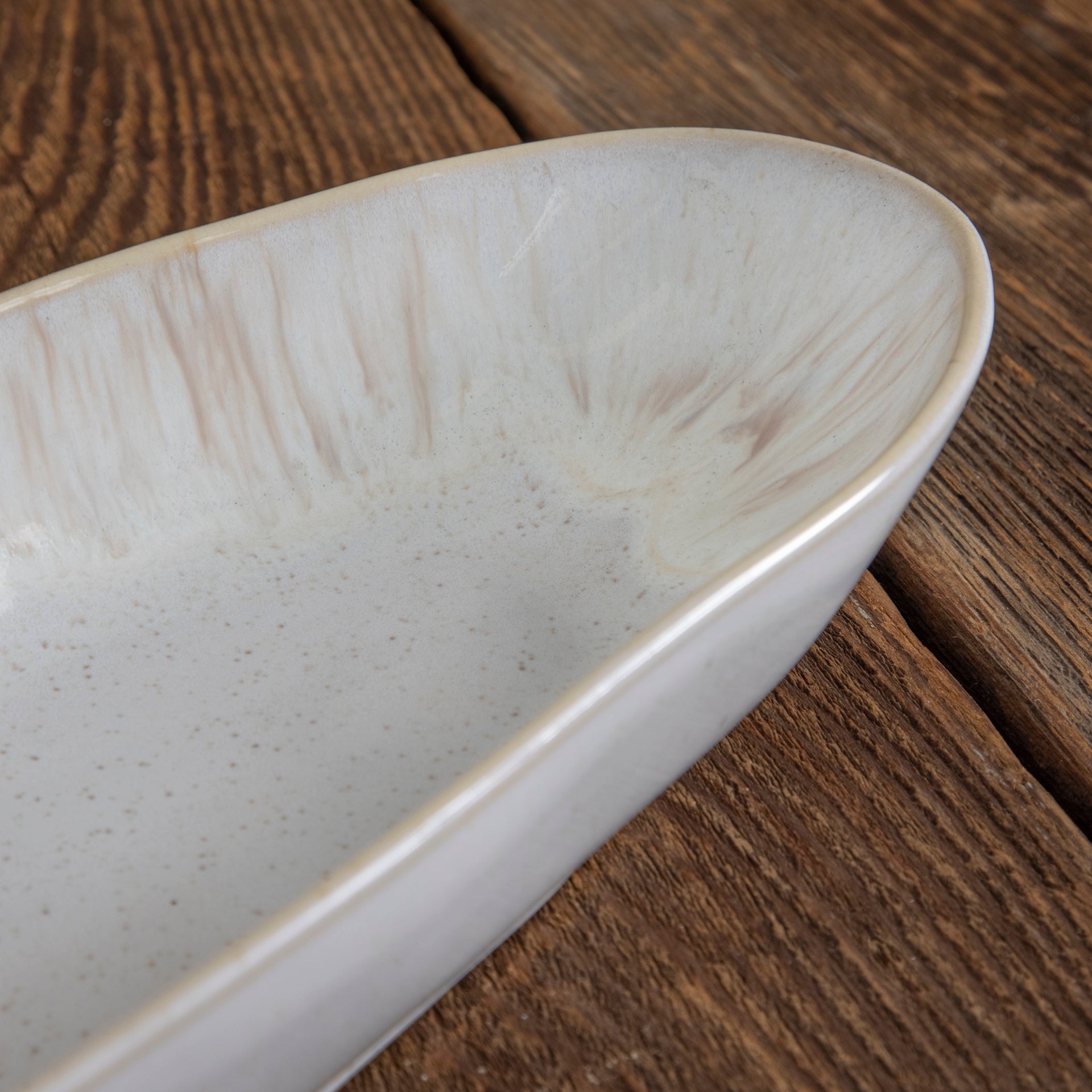 Eivissa Reactive Glaze Oval Platter, Small