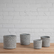 Melia Cachepot Slate, Set of 4
