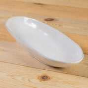 Livia 16" Oval Platter, White