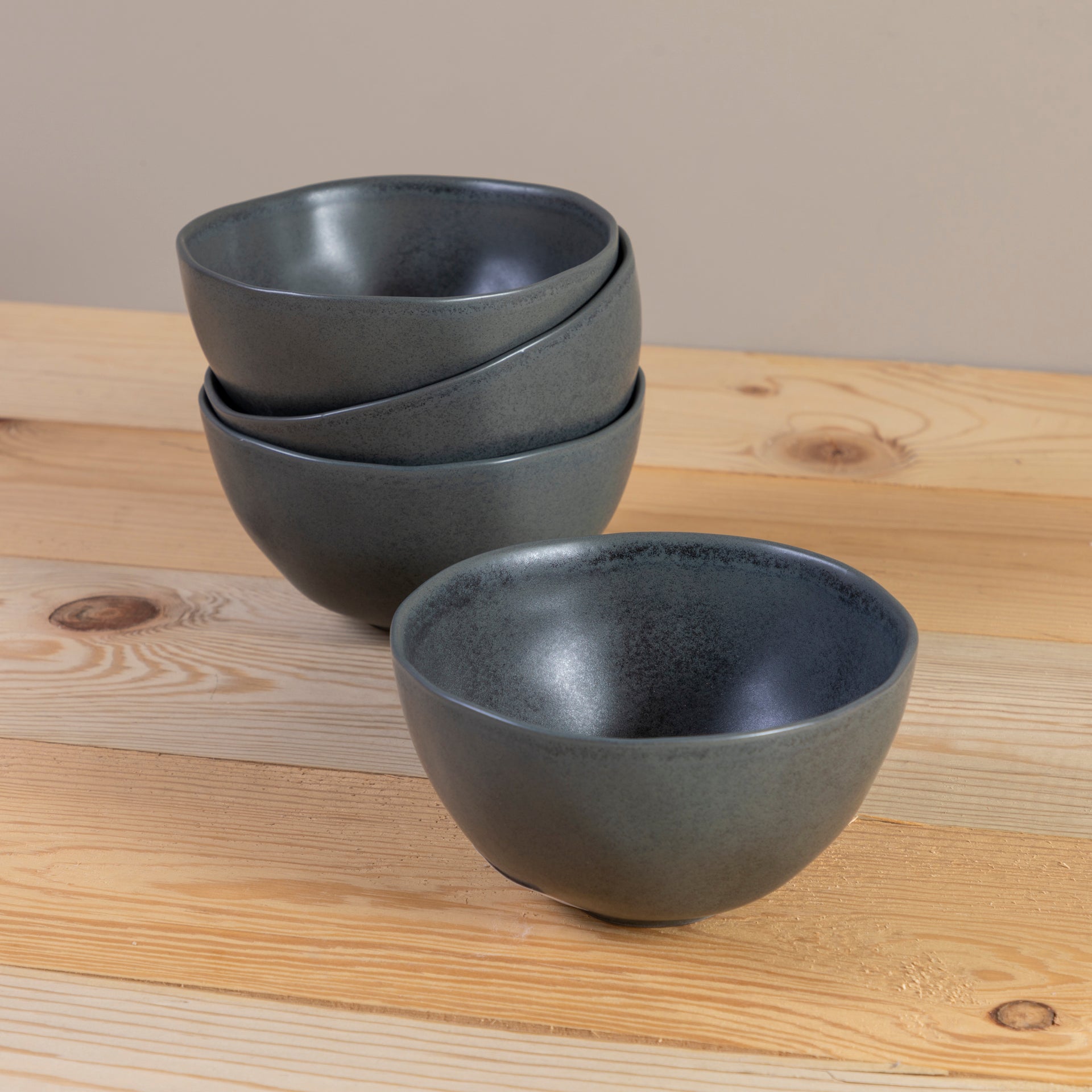 Livia Soup / Cereal Bowl, Black, Set of 6