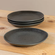 Livia Side Plate, Black, Set of 6