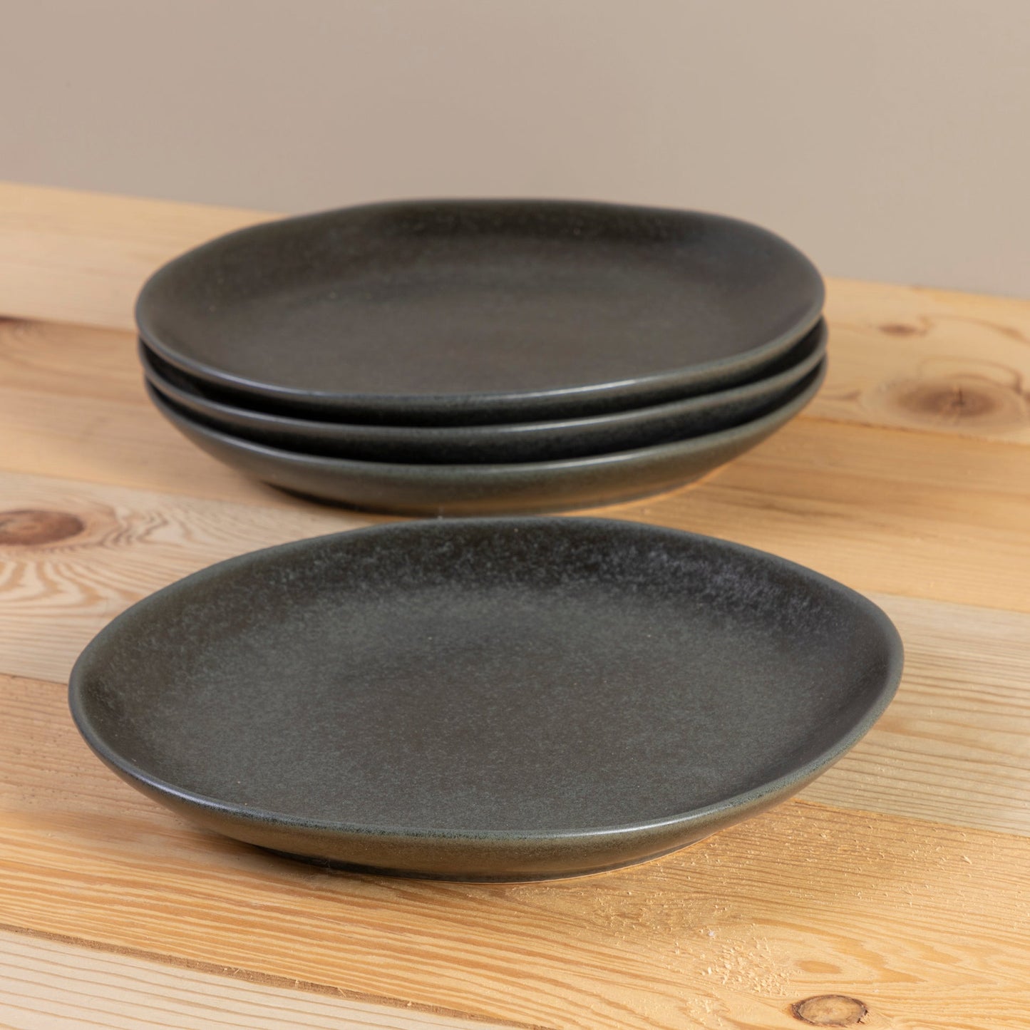 Livia Side Plate, Black, Set of 6