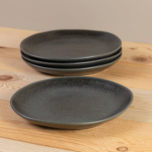 Livia Side Plate, Black, Set of 6