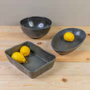 Livia 10.5" Serving Bowl, Black