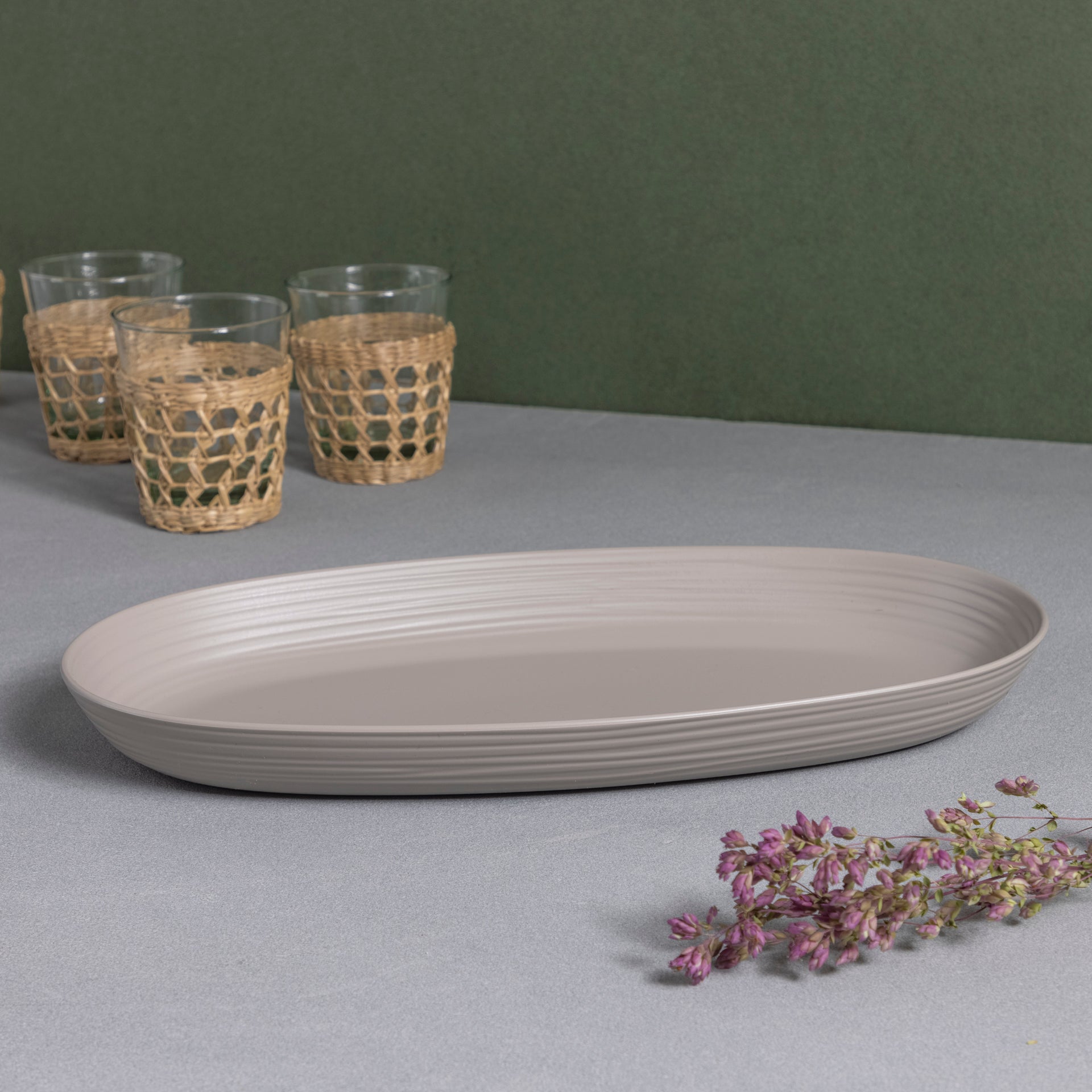 Tierra Serving Tray, Taupe