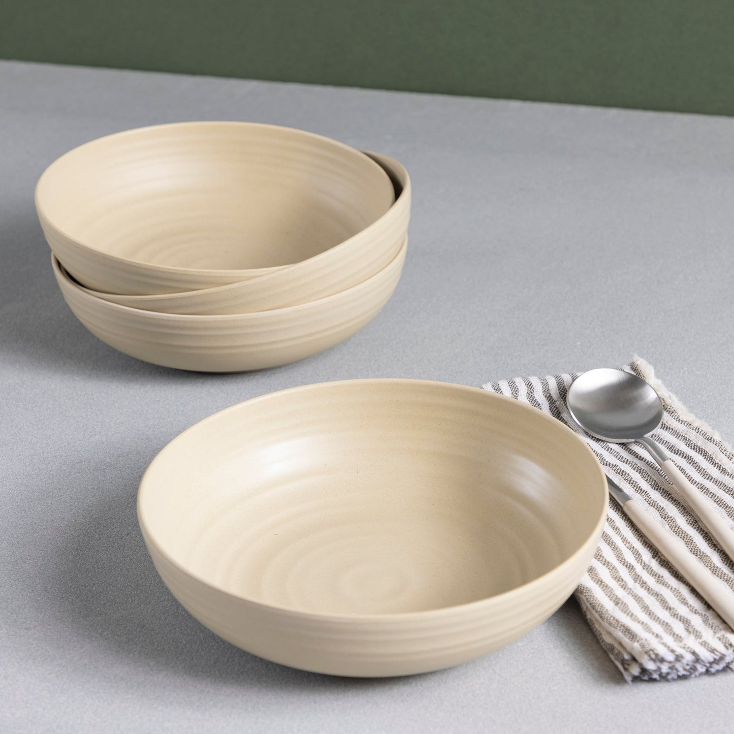 Sancha Organic Pasta / Salad Bowl, Birch, Set of 4