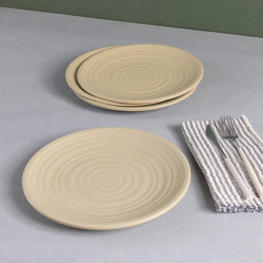 Sancha Organic Dinner Plate, Birch, Set of 4
