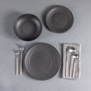 Sancha Organic Dinner Plate, Slate, Set of 4