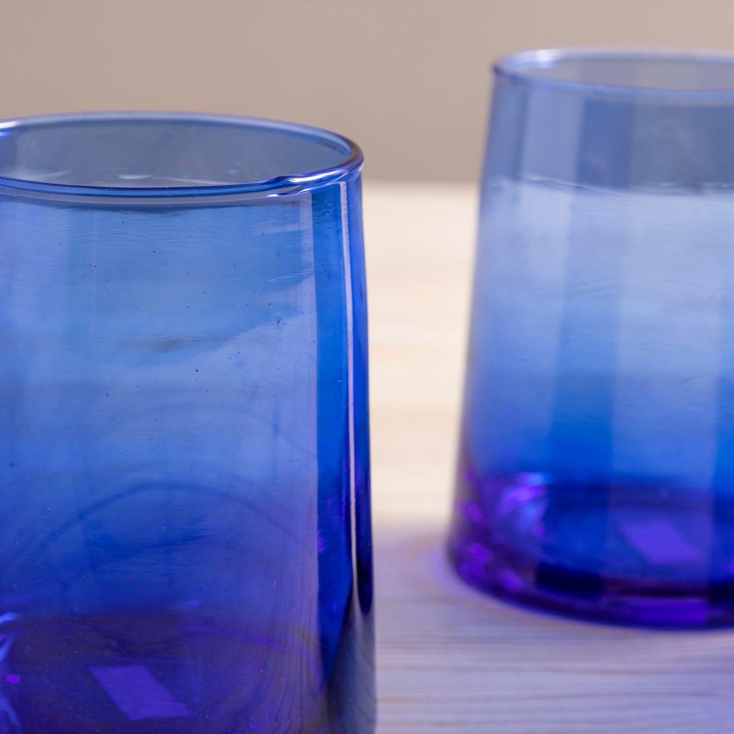 Recycled Tall Cone Glass, Blue