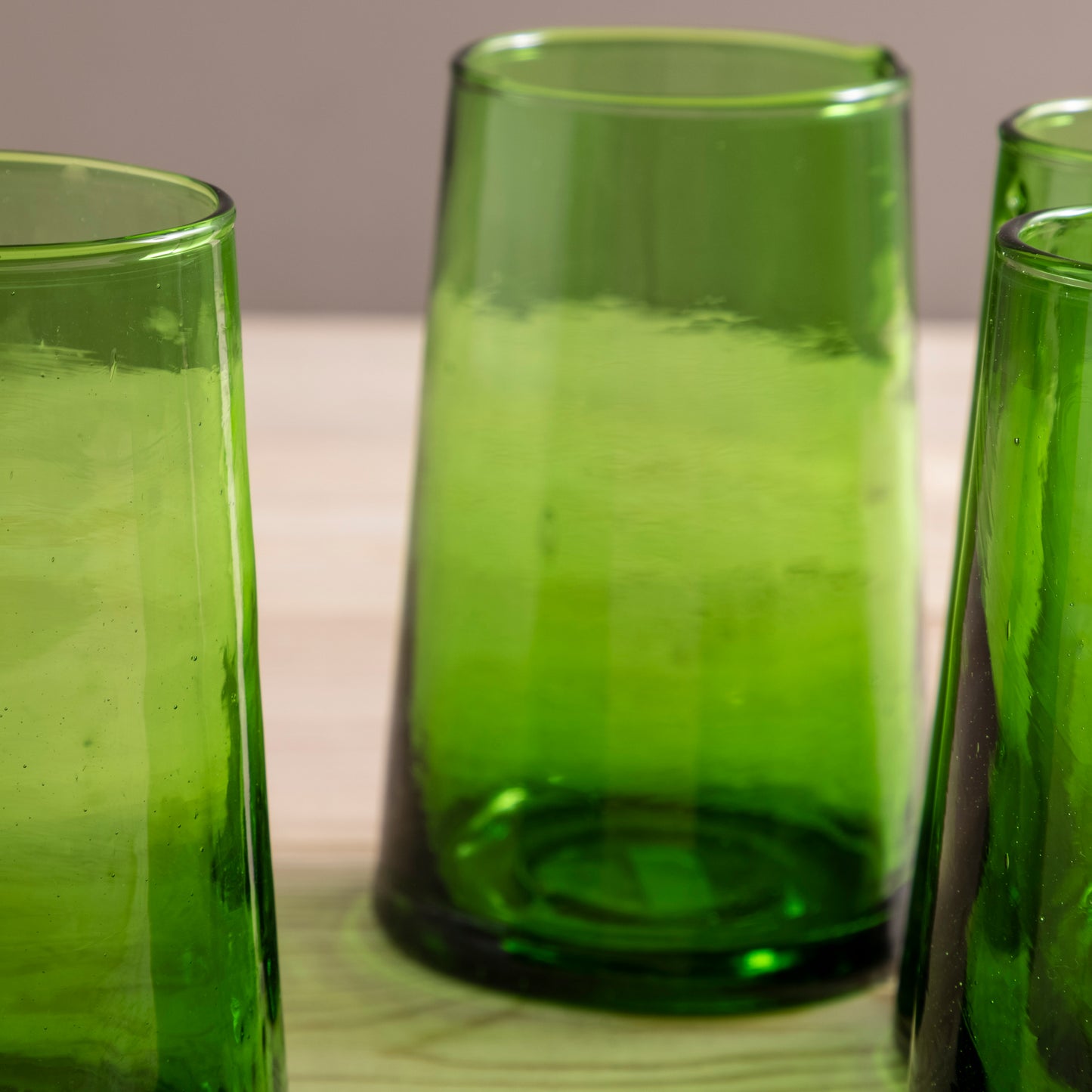 Recycled Tall Cone Glass, Green